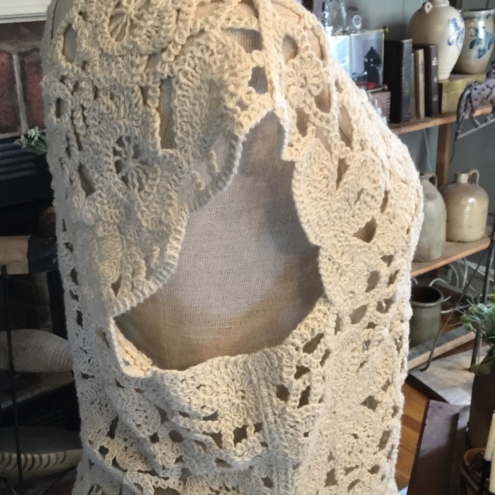 NWT Free People Kinsley Crochet Mini Dress - Picture 6 of 6